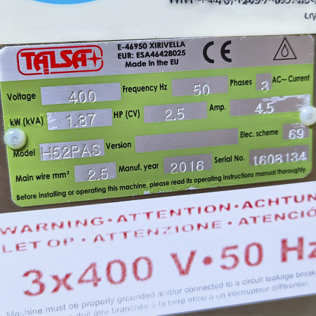 Гидравлический шприц Talsa H52PAS (Испания)